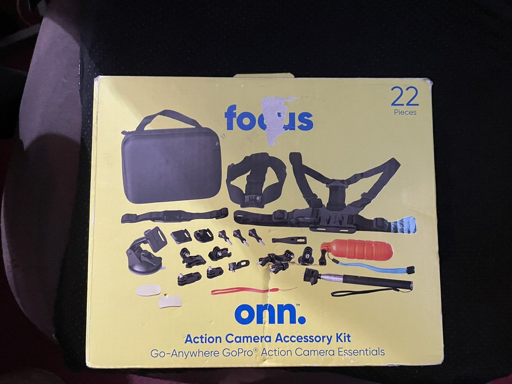 Focus 22 piece Action Camera Accessory Kit Compatible w/ Go Pro