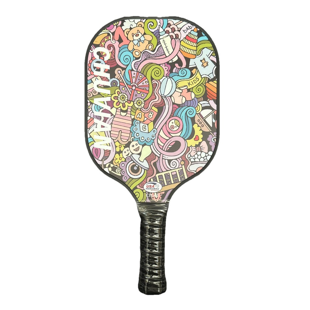 Chuvian Graffiti Model Pickleball Paddle Set Vibrant Design