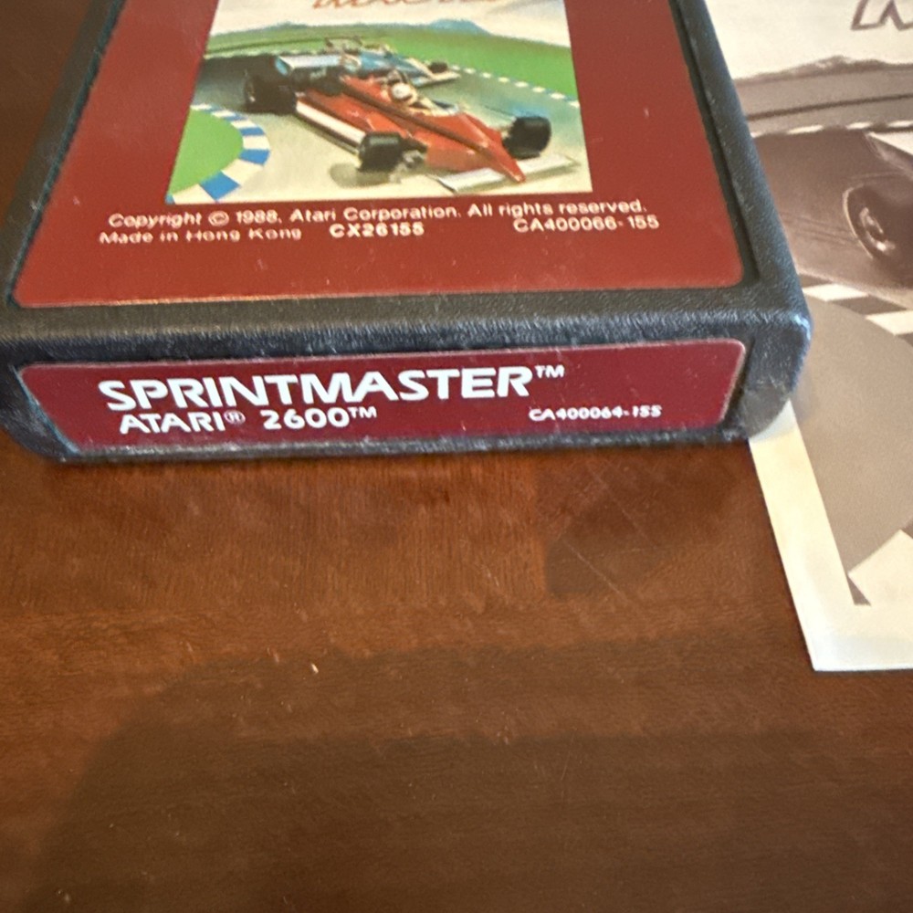 SPRINT MASTER Atari 2600 W Manual