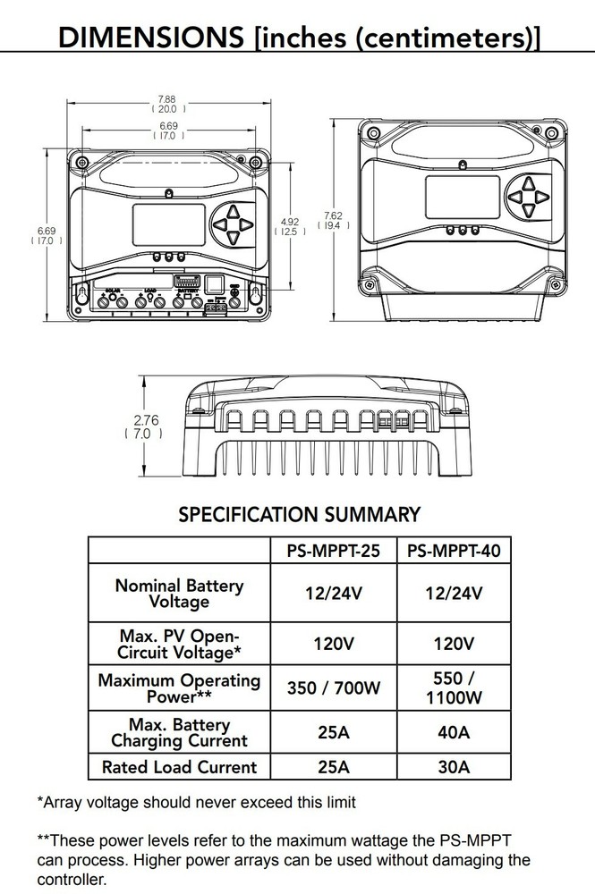 Morningstar PS-MPPT-25M ProStar Charge Controller 25A