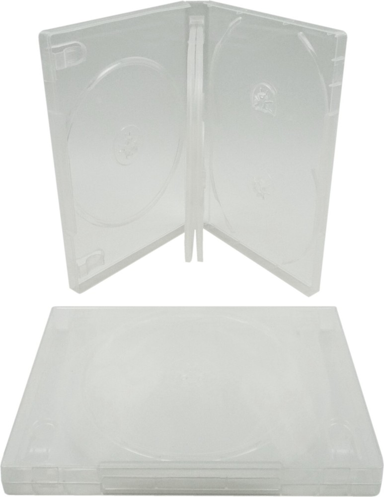 (1) 7 Disc Capacity Clear DVD Boxes Cases Multi Replacements 22mm #DV7R22CLWT