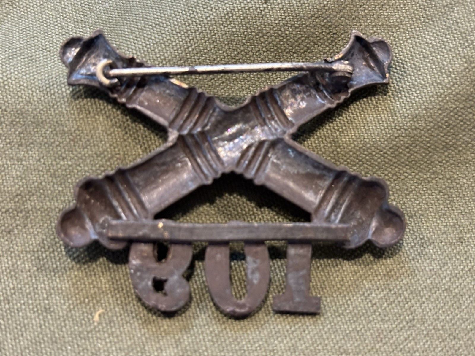Spanish American War Period US Army 109th Artillery Collar Insignia