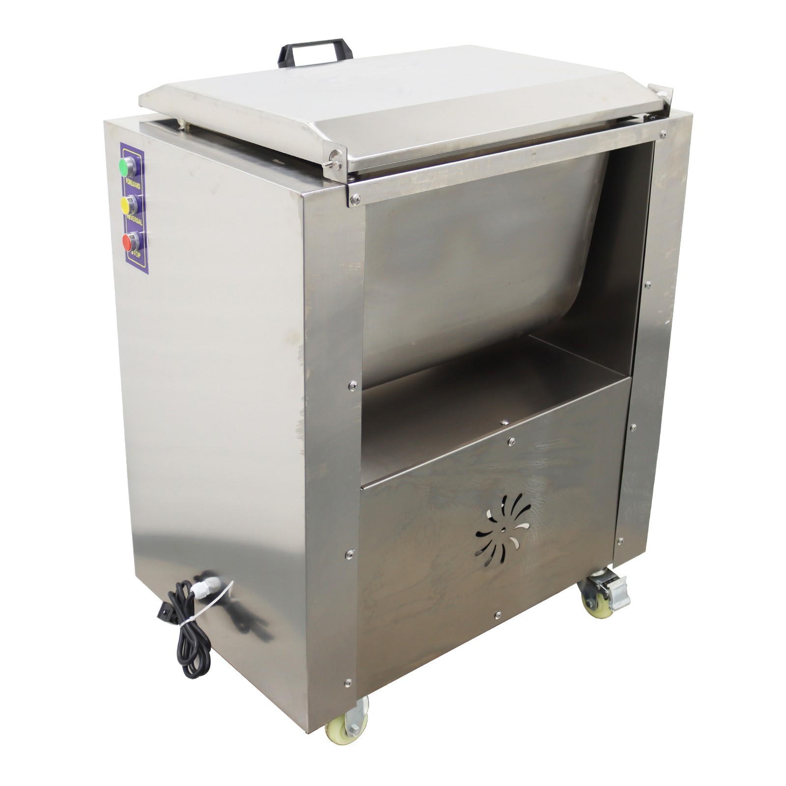 50L Commercial Electric Meat Mixer Stainless Food Processing Machine 2HP 110V
