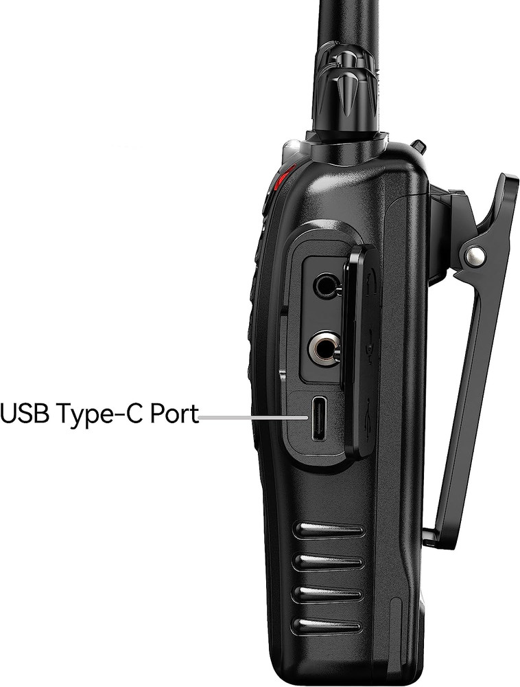 Arcshell AR-5 Rechargeable Long Range Two-Way Radios with Earpieces 4 Pack with