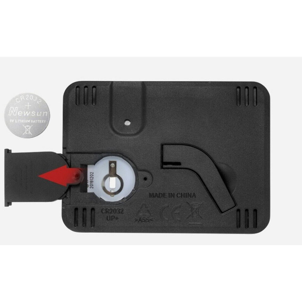 Small Mini Travel Clock with LCD Display Temperature and Battery Powered