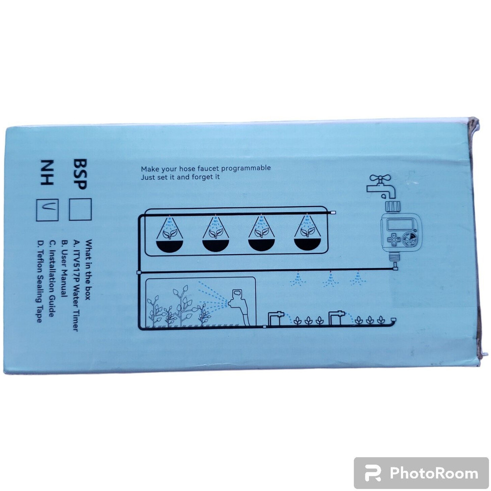 RainPoint ITV517P Digital Water Timer Multi-Program Hose Connector NEW