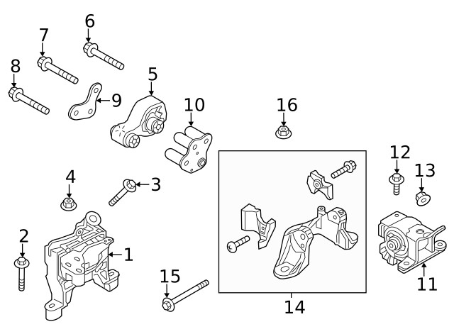 Genuine Mazda Automatic Transmission Mount Bracket KD47-39-08YF