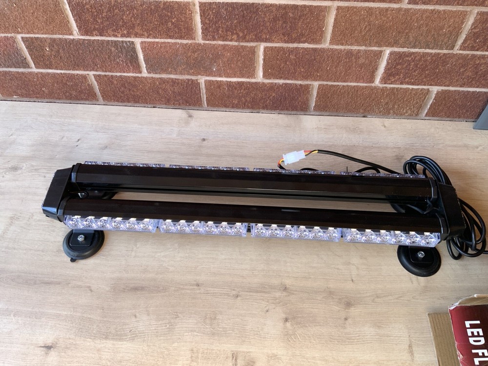 26" Rooftop Strobe Flashing Light Double Side Emergency Hazard Warning Beacon