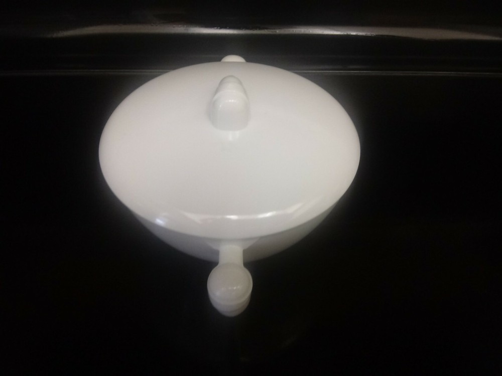 Art Deco White Sugar Bowl