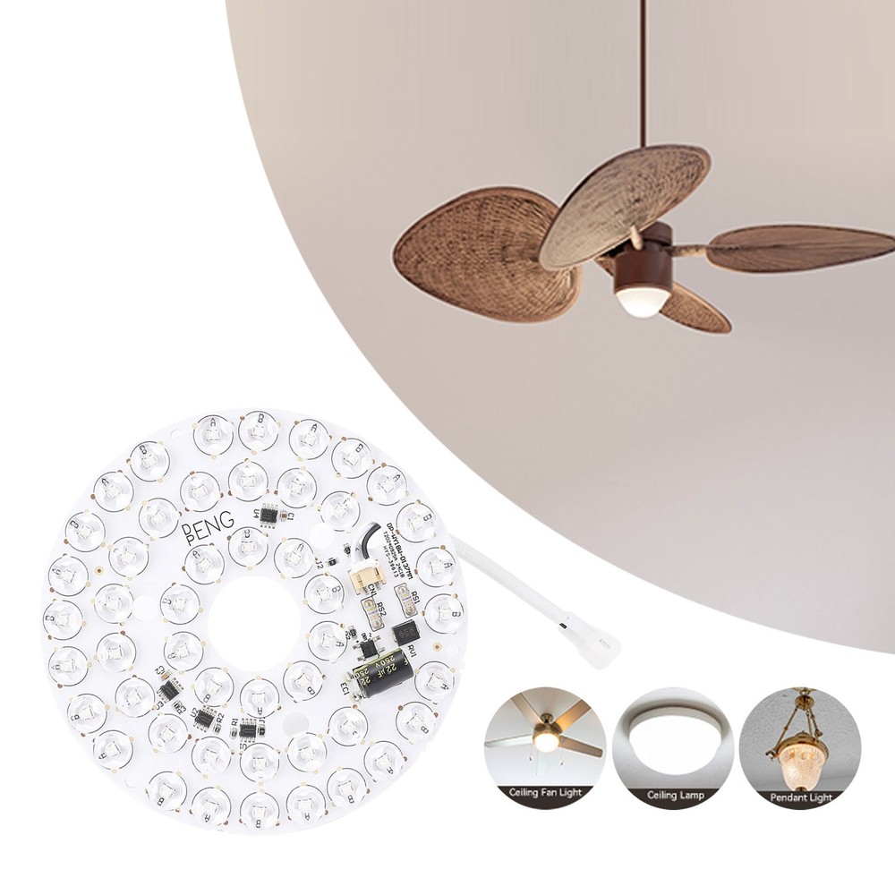 JY LED Ceiling Fan Light Board 3 Color Temperatures Dimmable Memory Function