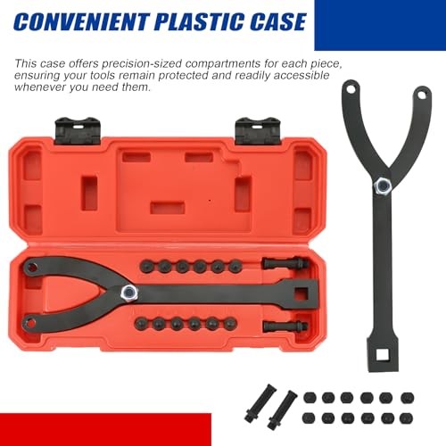 Variable Pin Spanner Wrench, 15Pc Adjustable Pin Spanner Wrench Kit, 1/2"