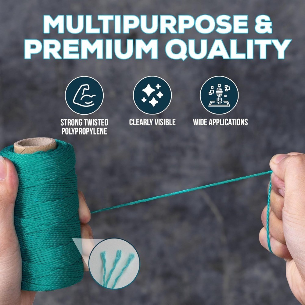 Mason Line String 1.3mm Thick Twisted Polypropylene Construction Twine for