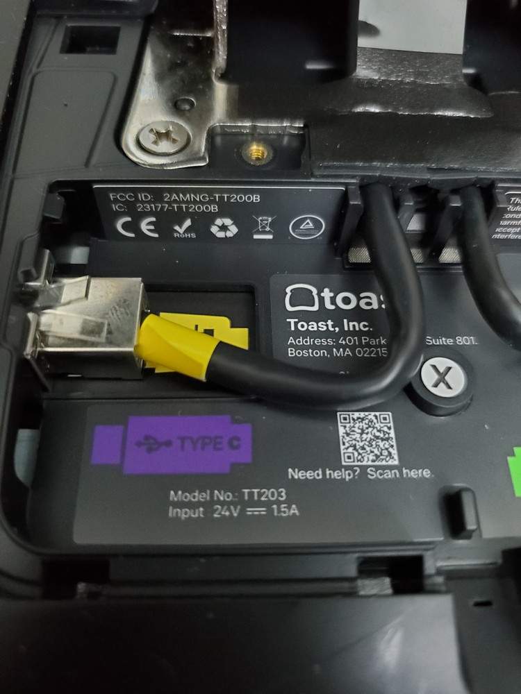 Toast Flex POS Data Processing System TT200 (TT203) - w/ EMV Card Reader TM200