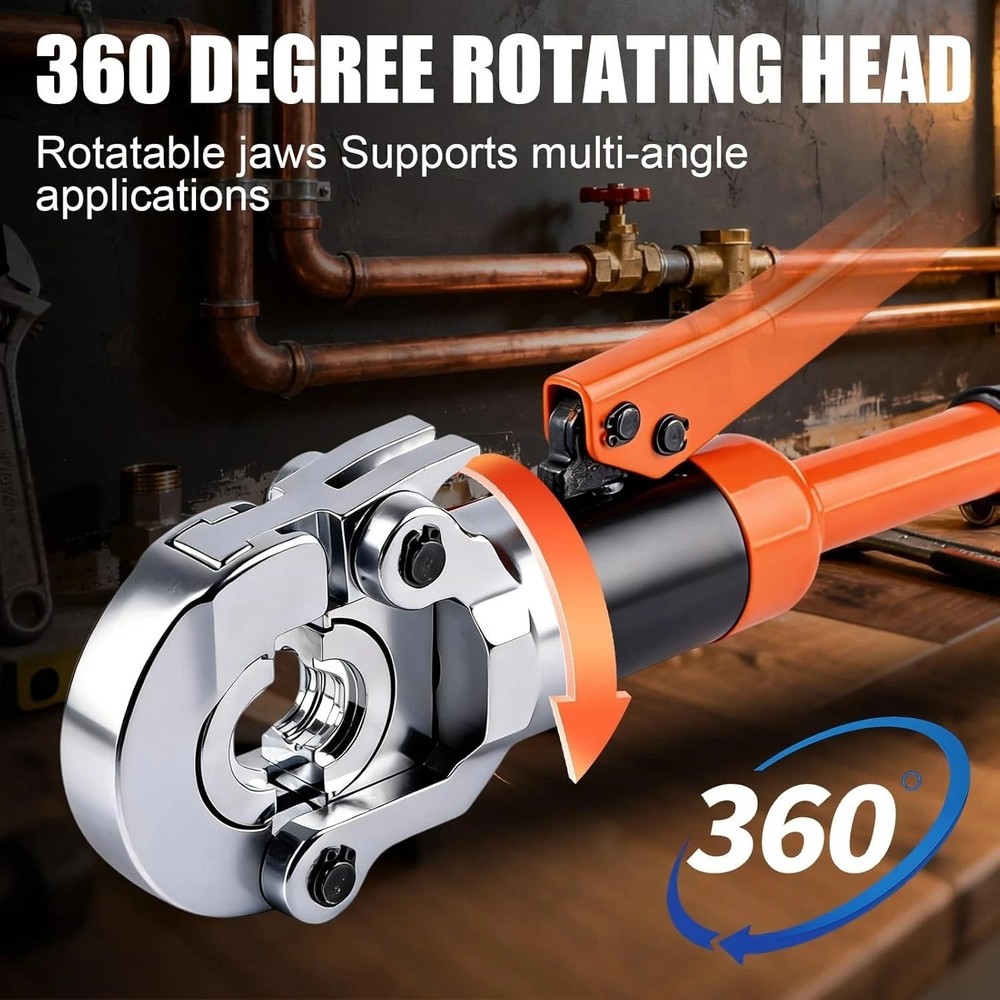 Advanced Copper Pipe Crimping Tool with 360° Rotation for Plumbing Projects