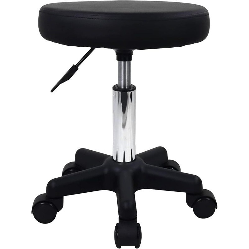Height Adjustable Stool 360° Swivel Compact Base Easy Install 300lbs Capacity US