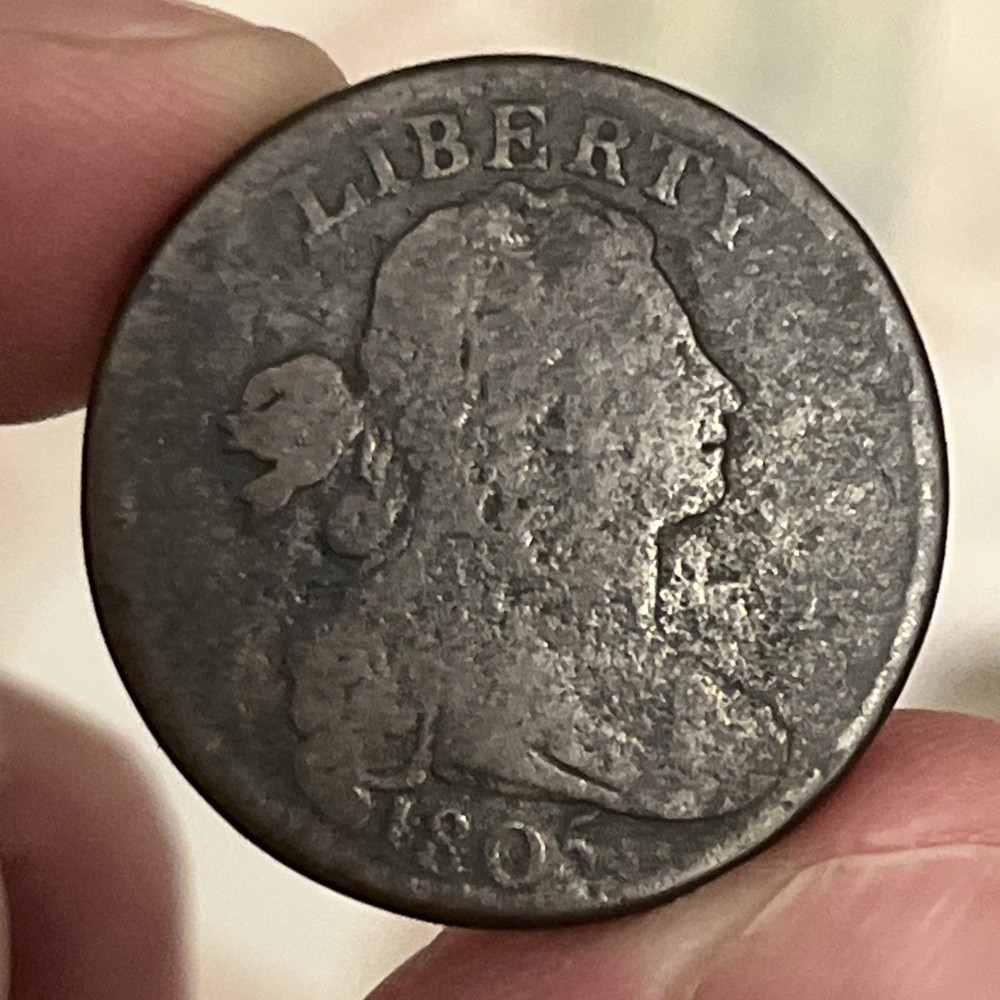 1805 Draped Bust Large Cent Fine Coin