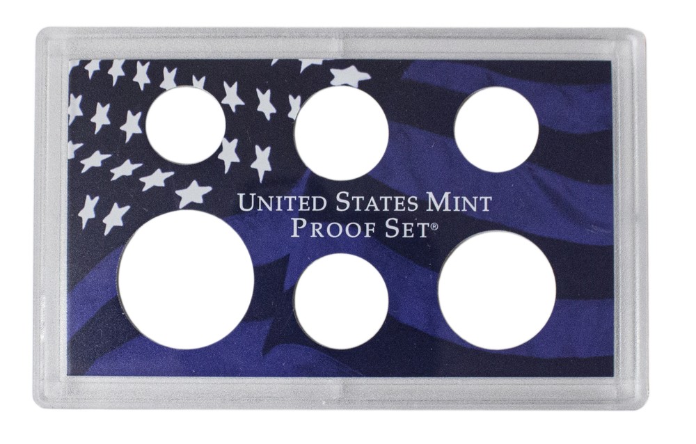 Empty Plastic Lens with Blue Insert Holds 6 Coins, 10 Pack