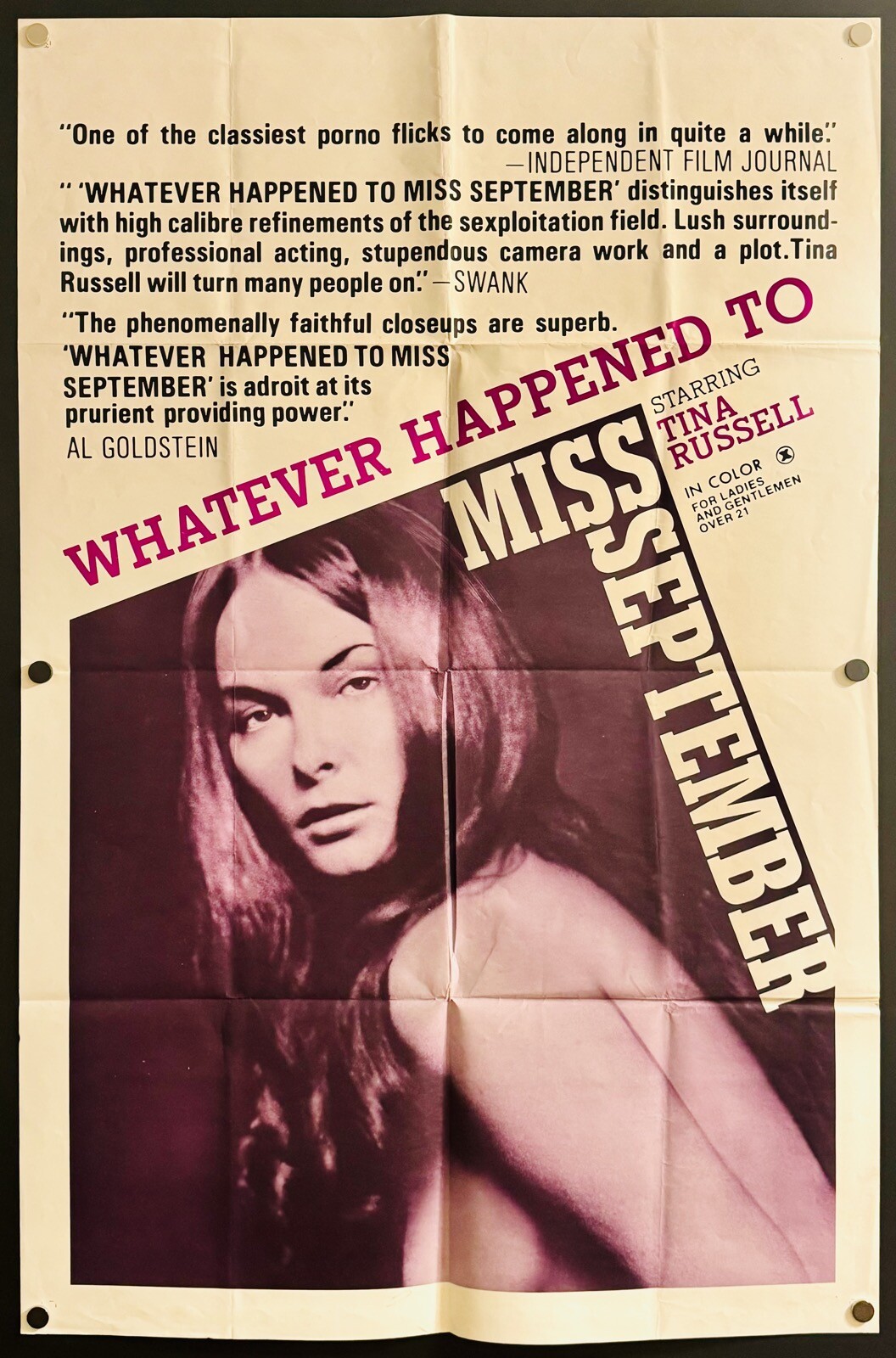 Whatever Happened to Miss September? (1973) 1SH Movie Poster – Fine **Adult**