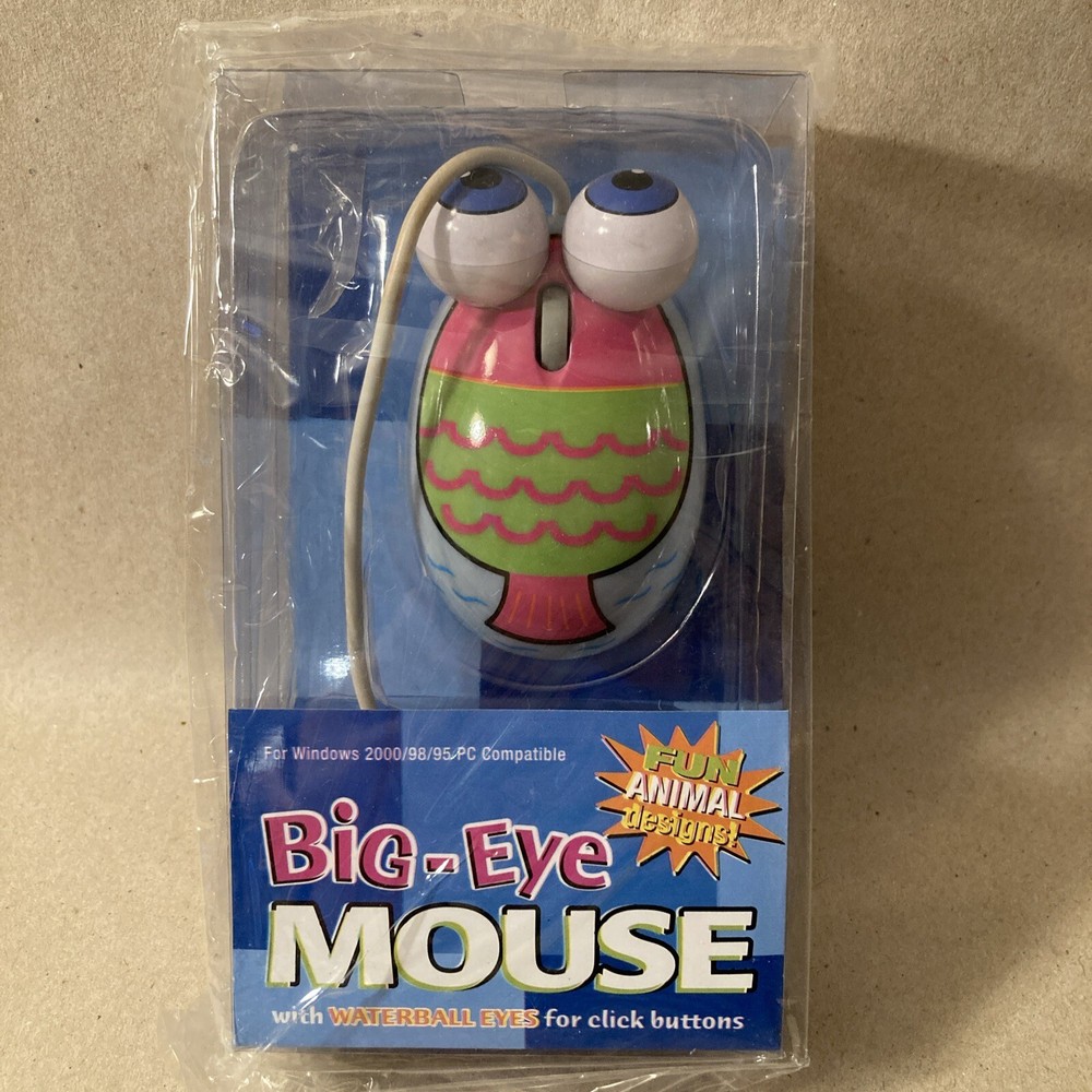 Fish Big-Eye Computer Mouse for Windows 2000/98/95 Waterball Eye Click Button
