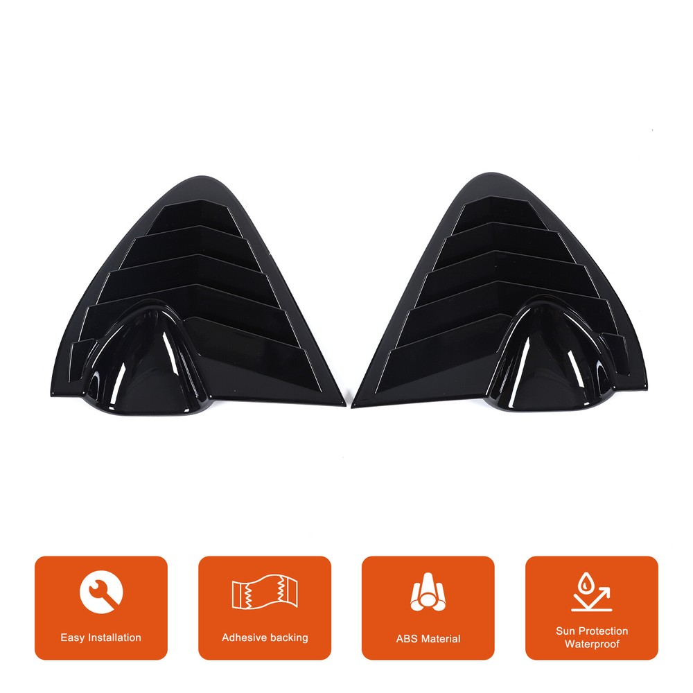 ABS Glossy Black Rear Triangular Louver Trim Panel For Seat Leon 2008-2012