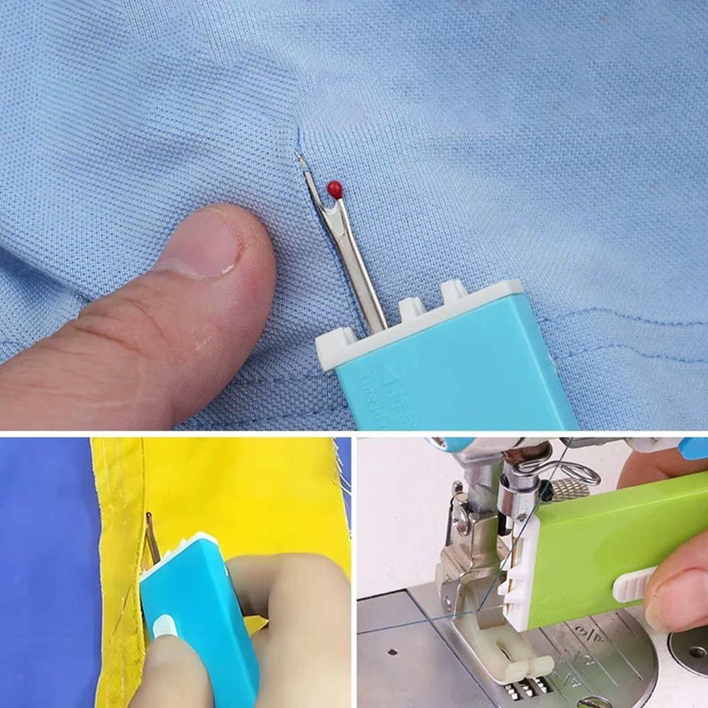 2 in 1 Needle Threader Seam Ripper for Hand Stitching Practical Compact