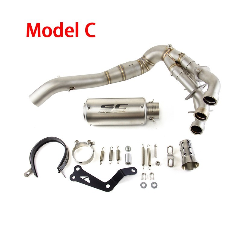 MT-09 2020-2025 for Yamaha MT-09 Exhaust Front Pipe Muffler Tips Whole System