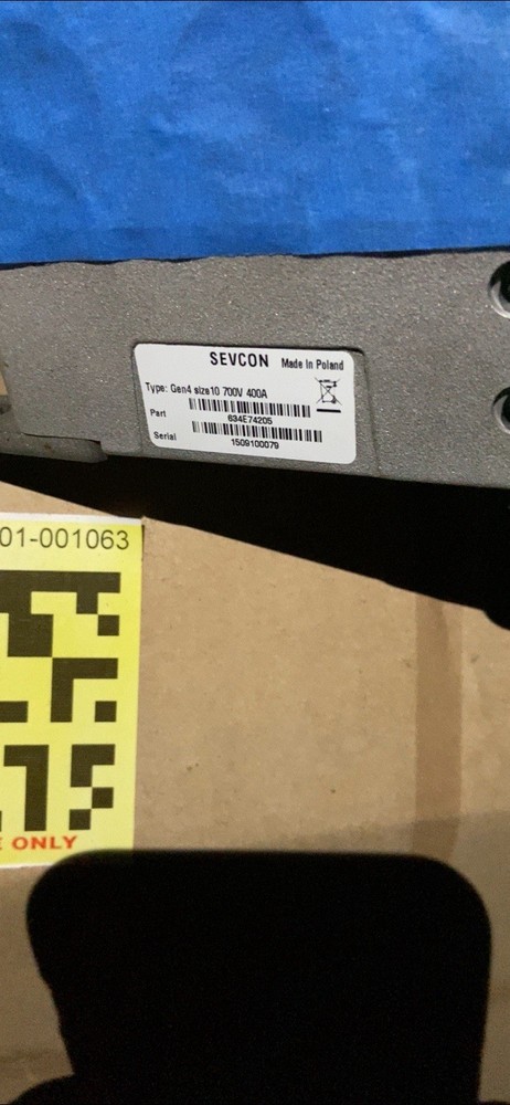 SEVCON Gen4 Size 10 700V 400A AC Motor Controller - part# 634E74205