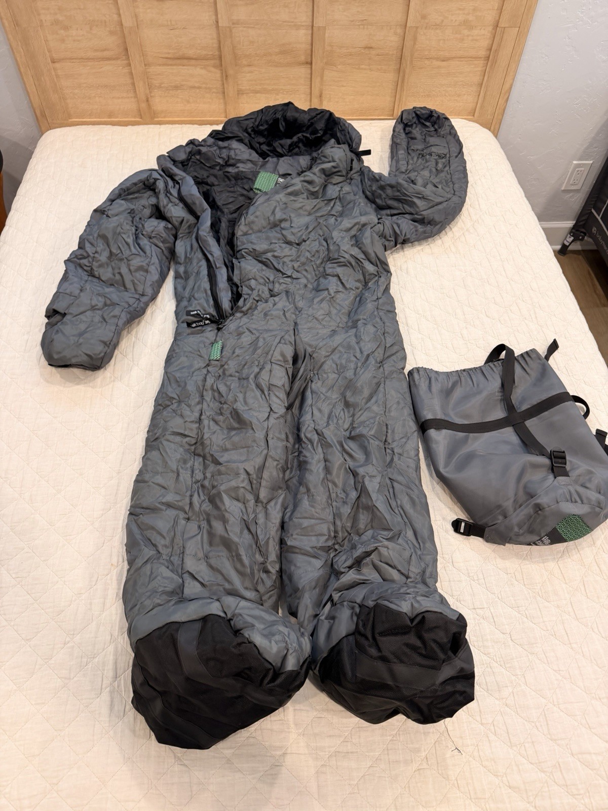 SELK'BAG Lite Adult Large Wearable Sleeping Bag Grey Black Unisex Selk