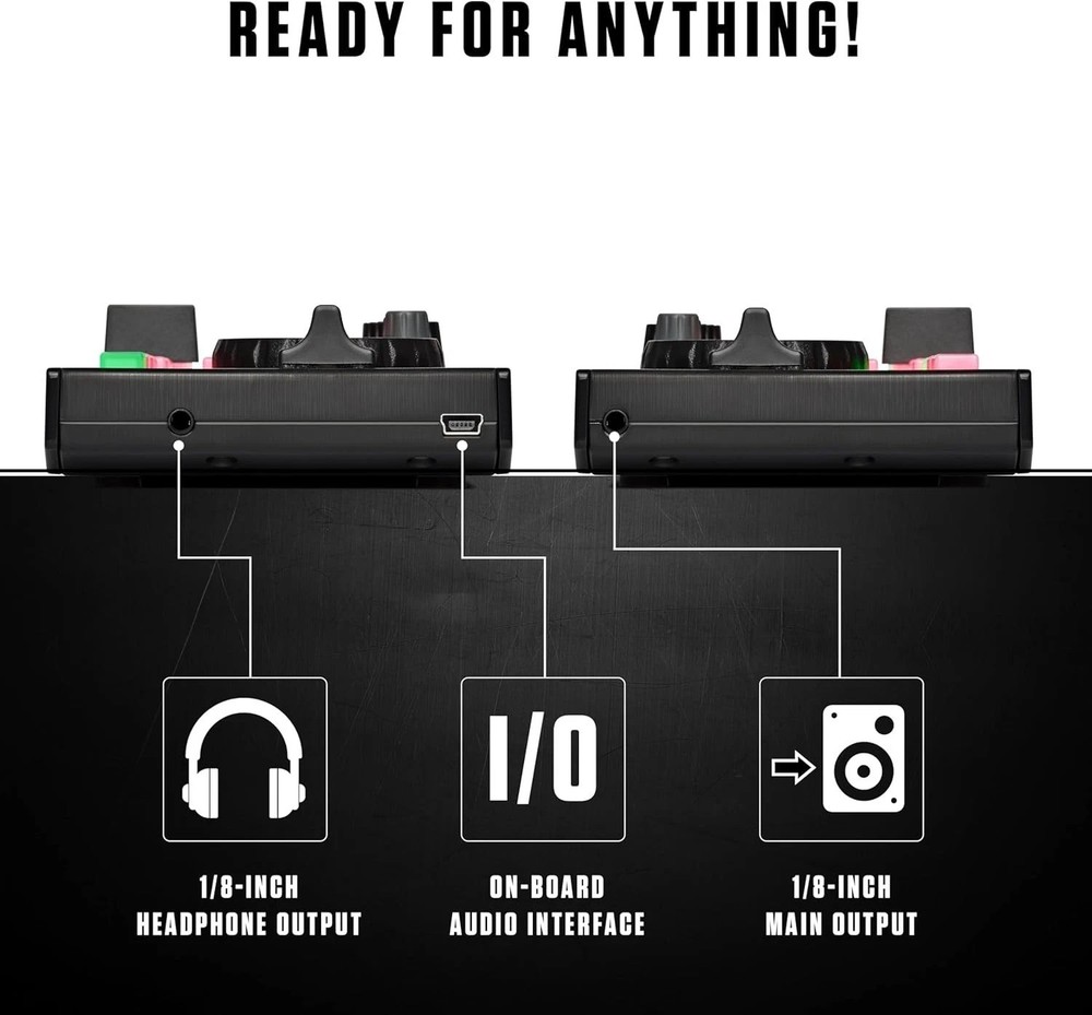 DJ2GO2 Touch: Feature-Packed Compact DJ Controller, 2-Deck, Audio Interface