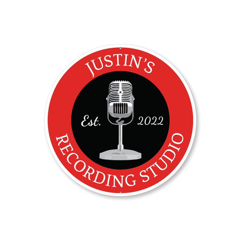 Recording Studio Metal Sign