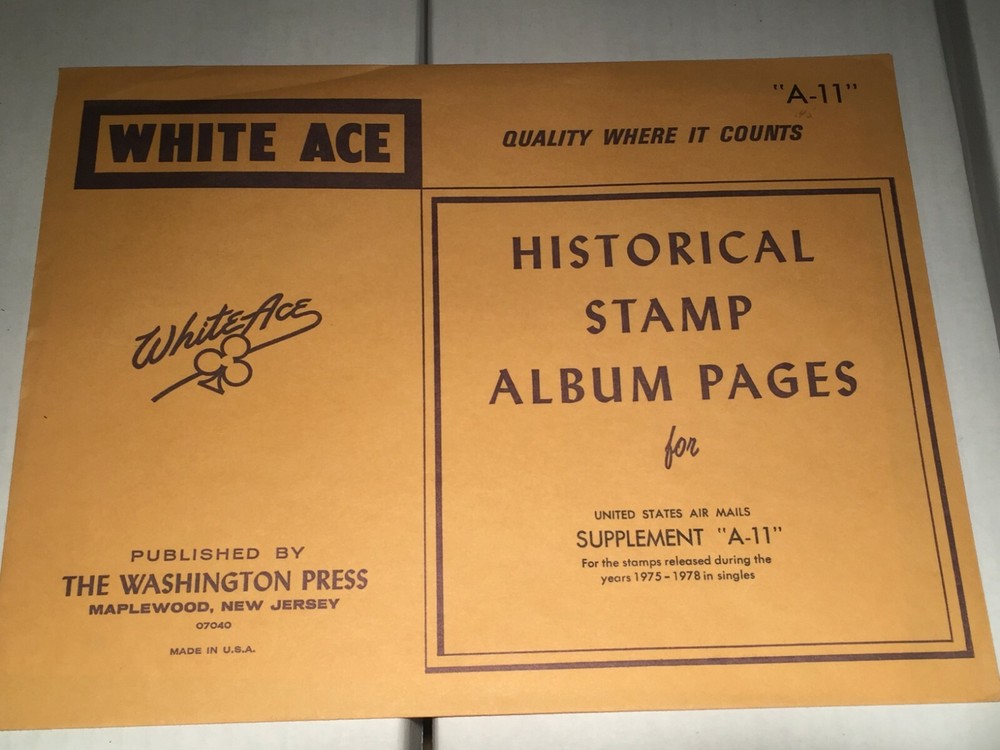 New Package of White Ace Pages 1975-1978 US Air Mail Singles A-11