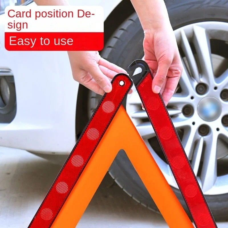 Large Warning Car Triangle Reflective Road Emergency Breakdown Safety Hazard