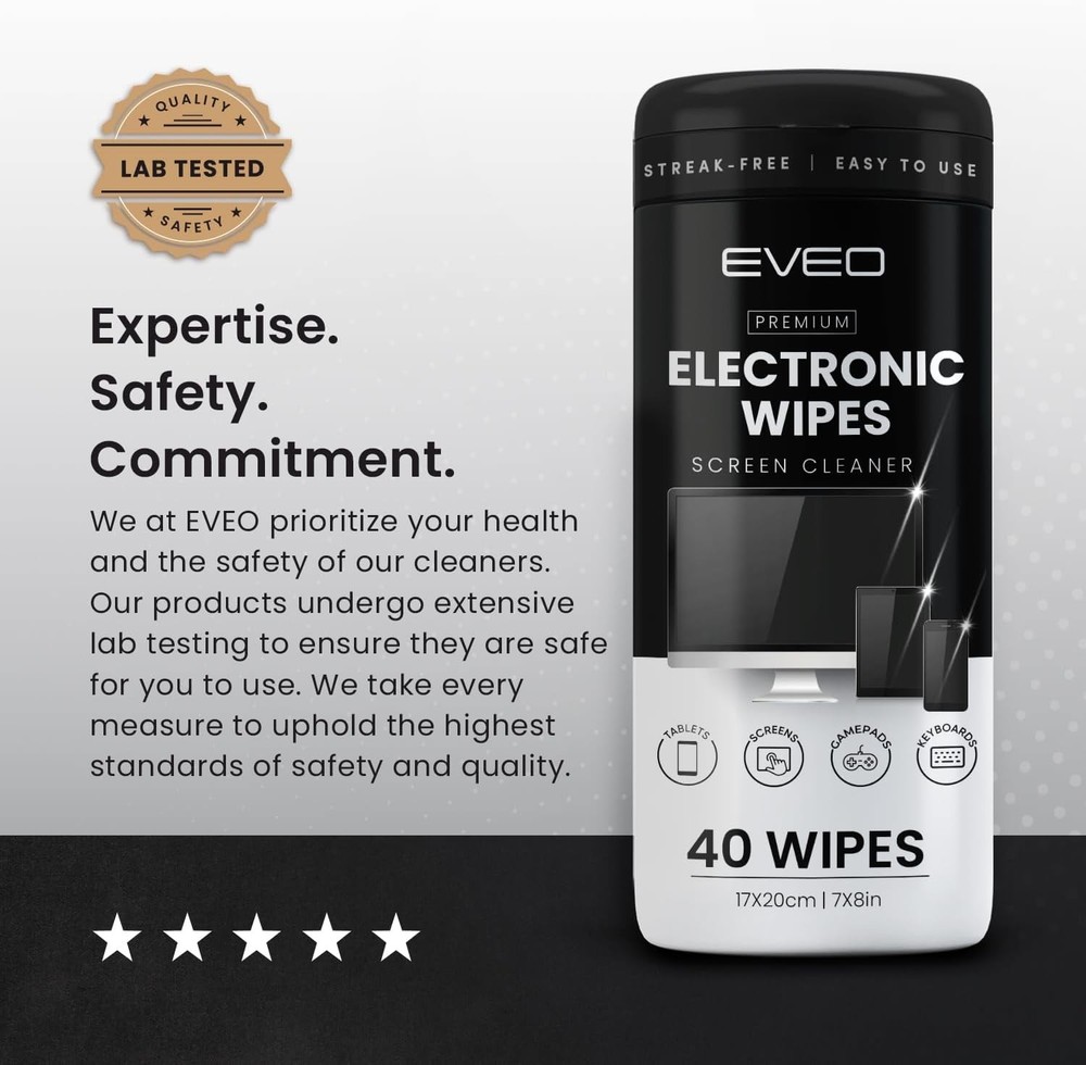 Electronic Screen Cleaner Wipes 40 Pack