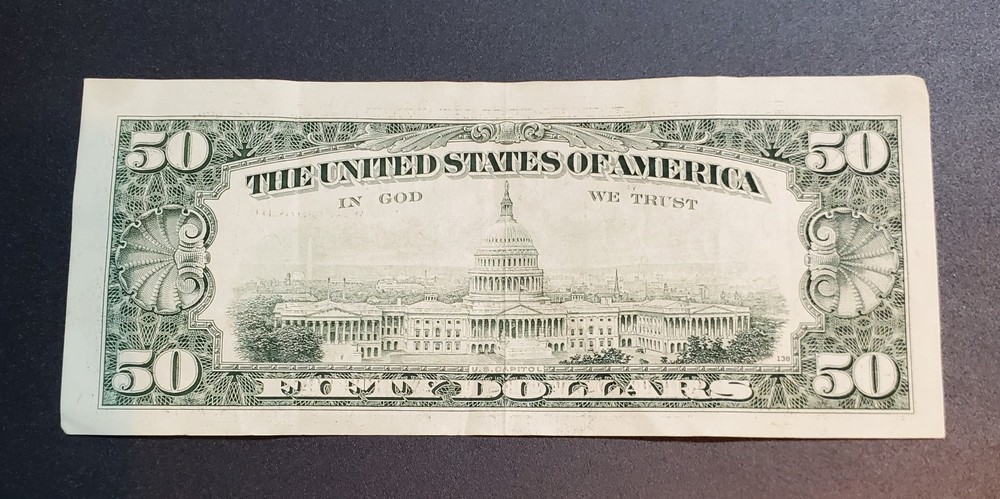 1990 50 dollar bill Multiple errors