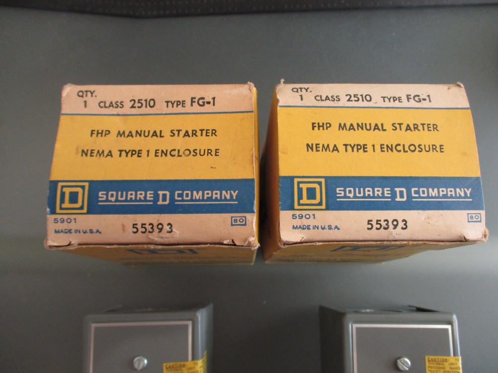 NEW SQUARE D Class 2510 FG-1 MANUAL STARTER - Per item