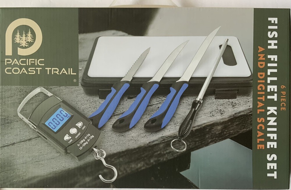 Pacific Coast Trail Fish Fillet Knife Set and Digital Scale