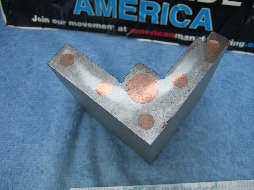 ANGLE PLATE PRECISION MAGNETIC TRANSFER BLOCK 3X3X3 STEPPED TOOLMAKER G. SCHERR