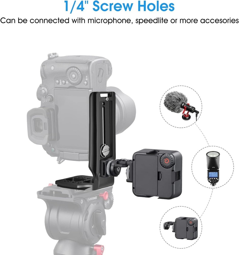 L-Bracket Quick Release Plate For Camera DSLR Camcorder Nonslip Bracket