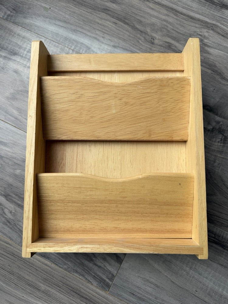 Pomerantz Mail Letter Keyholder Key Ring Solid Wood Kitchen Rack Wall Mounted