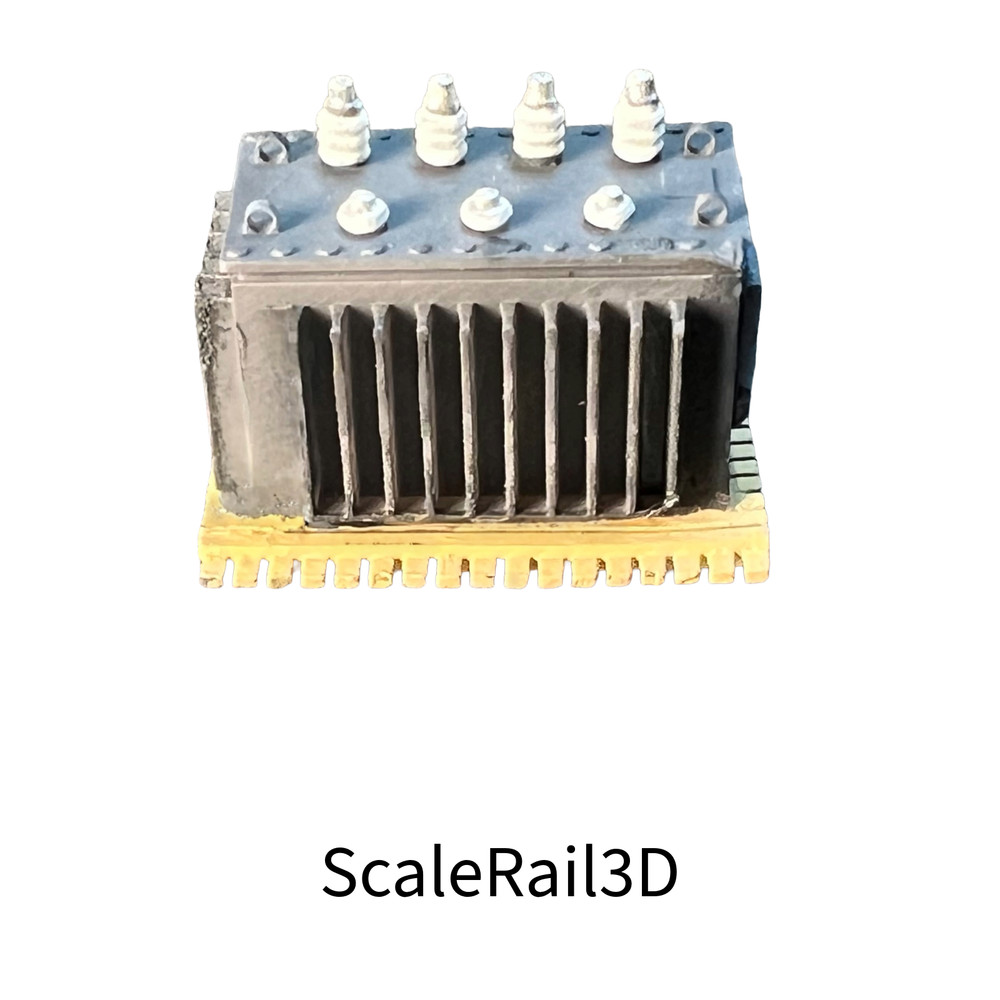 N Scale Electrical Transformer With Pallet Flat Car Load (2)
