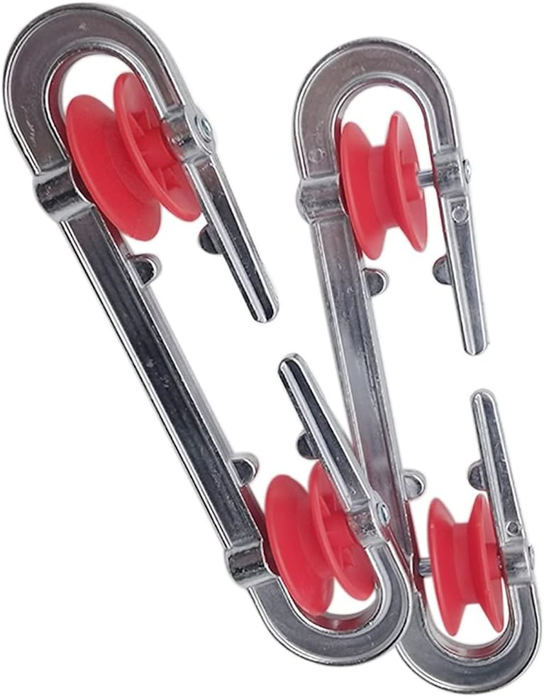 2 Pack Aluminum Clothesline Spreader Pulley Accessories