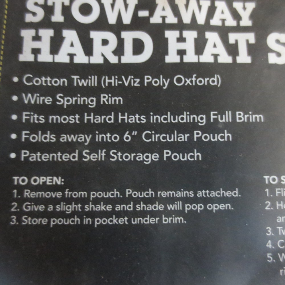 STOW AWAY HARD HAT SHADE - 2 PACK