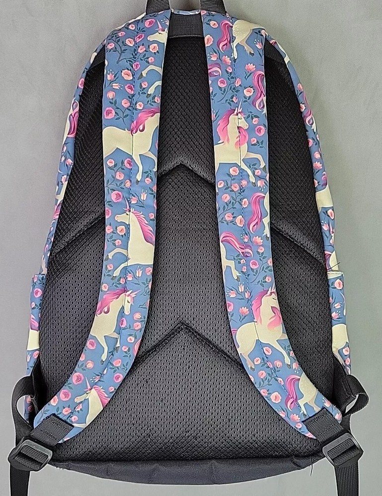 Unicorns and Roses backpack padded laptop pocket back pack