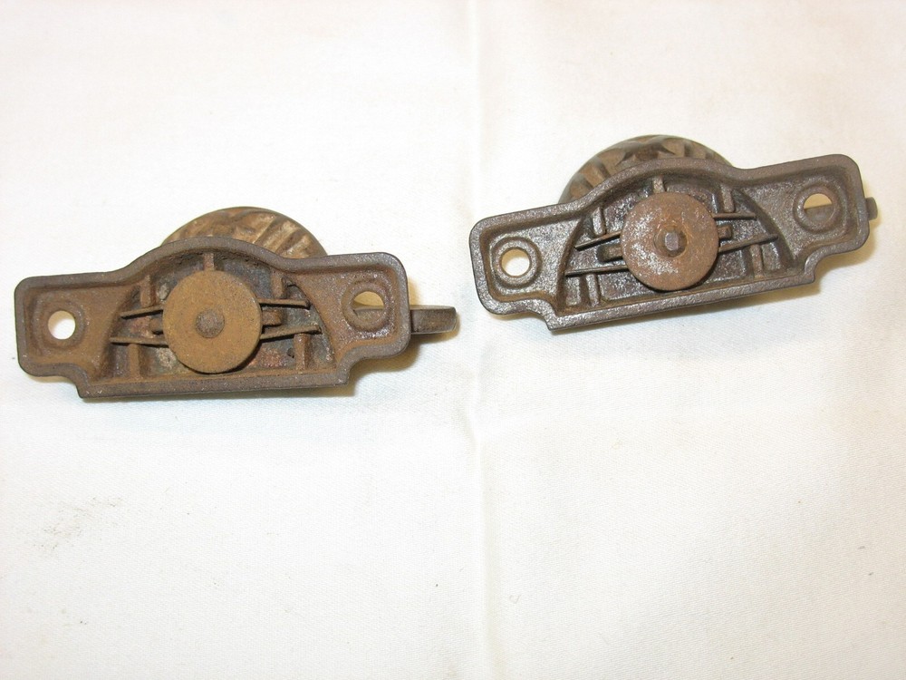 Antique Victorian Iron Window Lock Latch Catch
