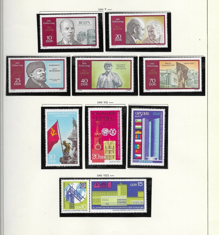 East Germany 1970 Sets u/mint