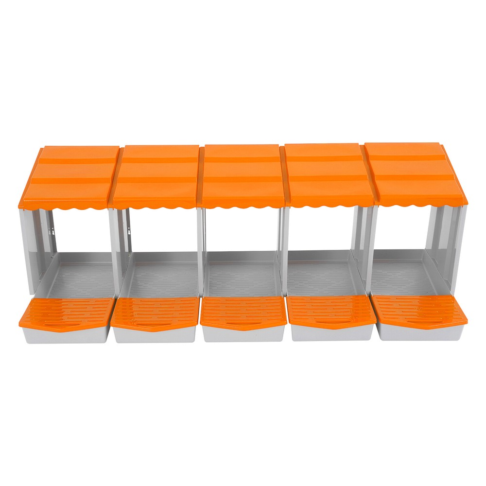 5-Compartment Chicken Nesting Box, Chicken Nest Laying Box with Egg Collection