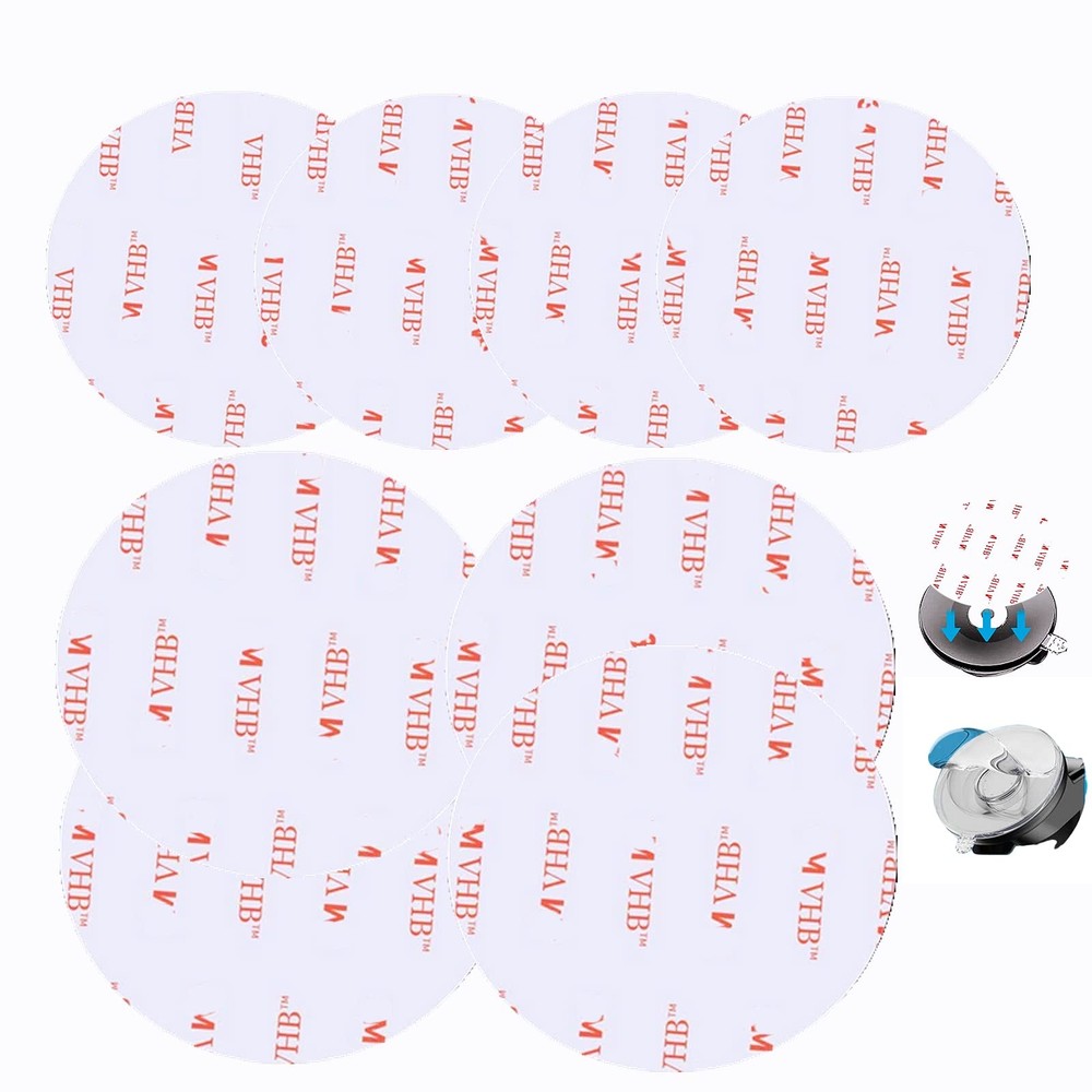 Suction Cup Double Sided Adhesive Pad 8PACK Mount 6CM and 8CM, Transparent