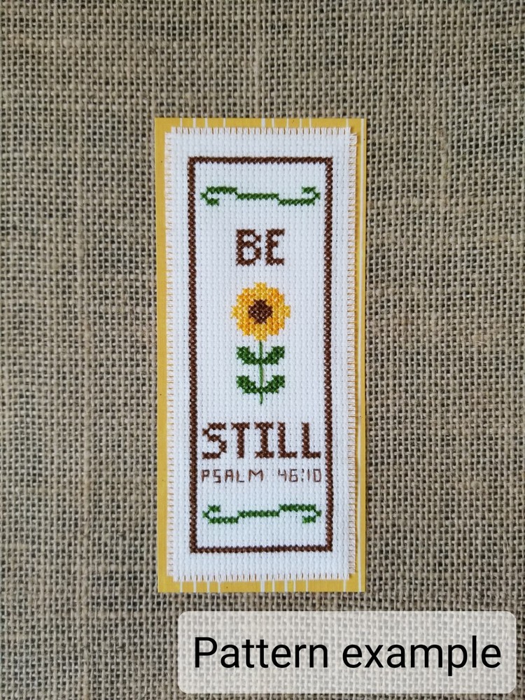 Counted Cross Stitch Be Still Scripture Bookmark Pattern