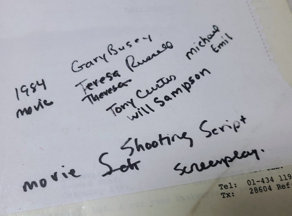 1984 Insignificance Script Screenplay Terry Johnson Gary Busey 2nd Draft Vintage