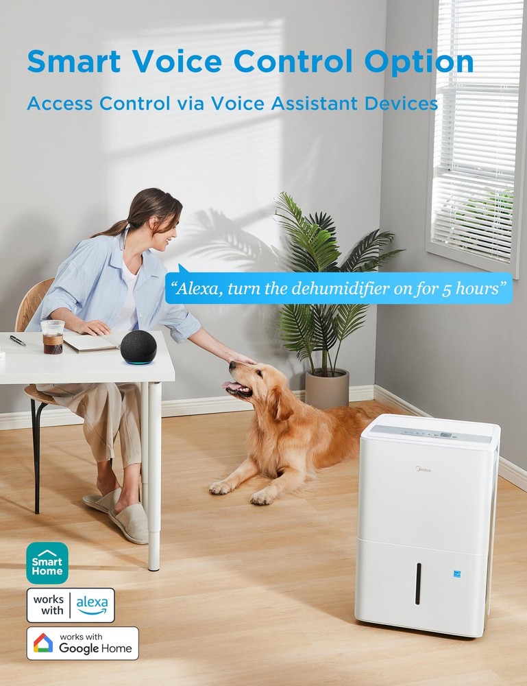 Midea 4,500 Sq. Ft.Dehumidifier (White)